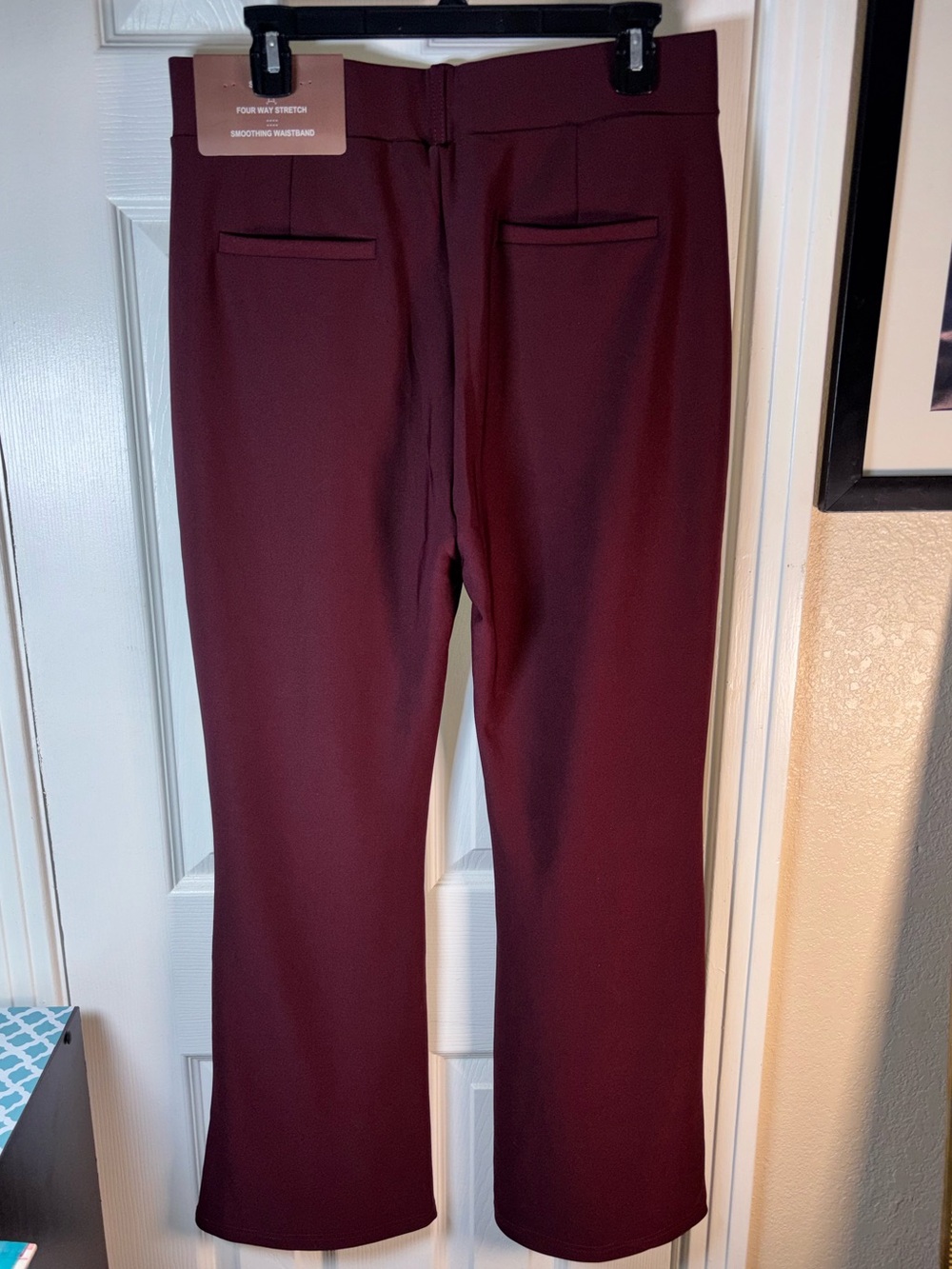 NWT Women's Stretch Bootcut Pants in Burgundy - Picture 10 of 10
